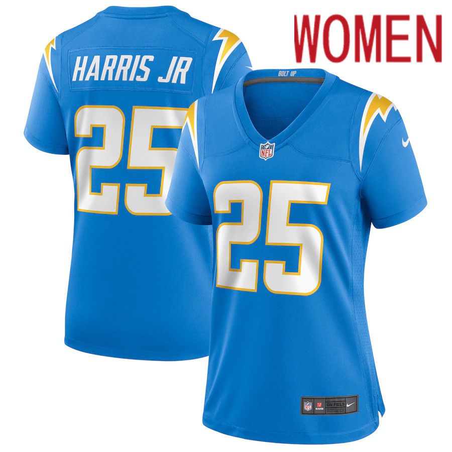 Women Los Angeles Chargers #25 Chris Harris Jr Nike Powder Blue Game NFL Jersey->women nfl jersey->Women Jersey
